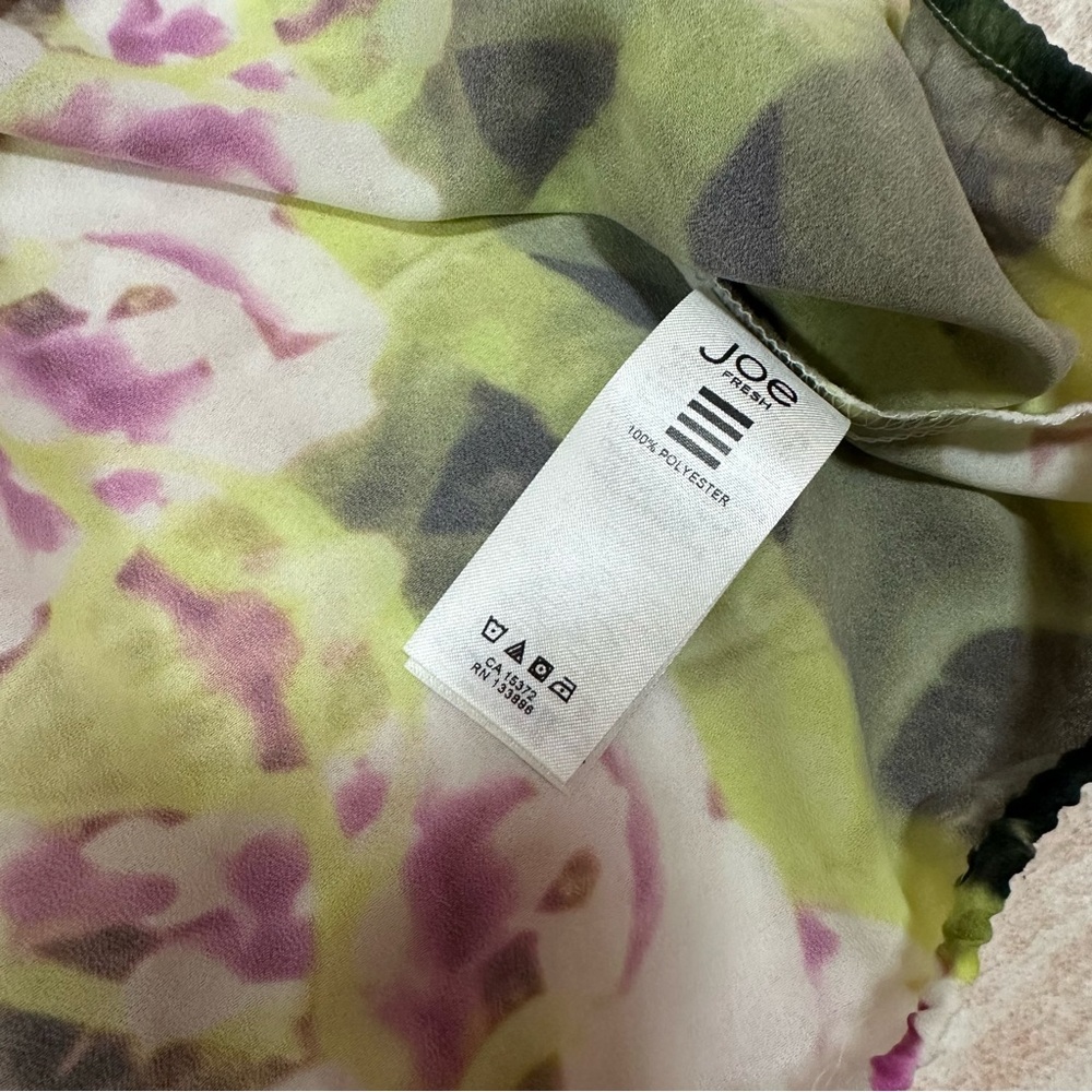 Joe Fresh Flowy Vibrant Orchid Printed Blouse - Picture 4 of 7